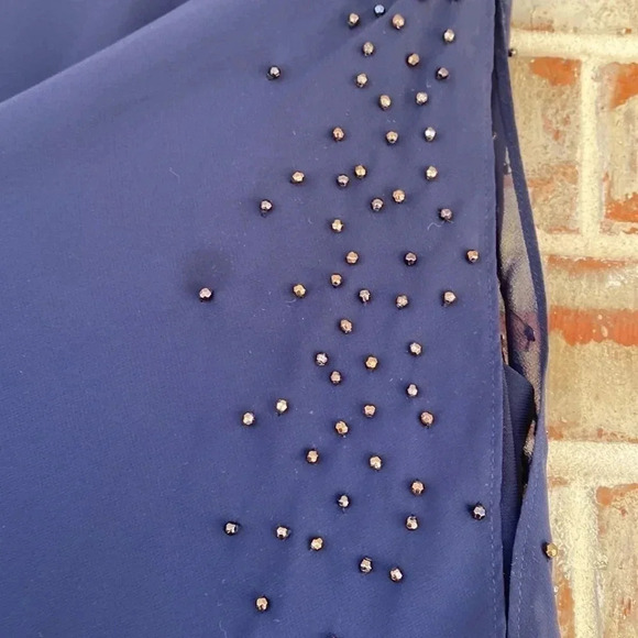DJ-JAZ Navy Beaded Cape Mother of the Bride Dress - Picture 7 of 8
